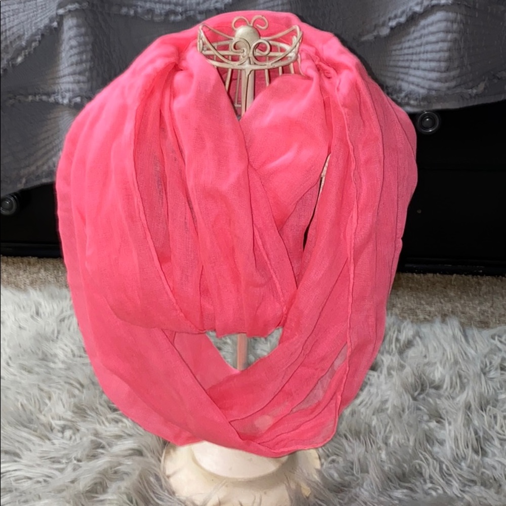 Pink infinity scarf!